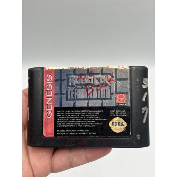 Robocop Vs The Terminator (Sega Genesis 1993) TESTED & WORKING - Picture 1 of 7